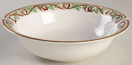 Winter Festival (On White) 9" Round Vegetable Bowl