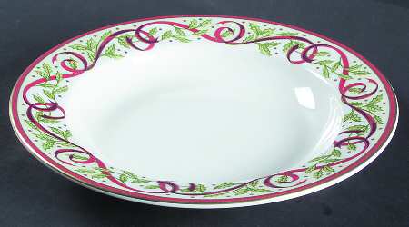 Winter Festival (On White) Rim Soup Bowl
