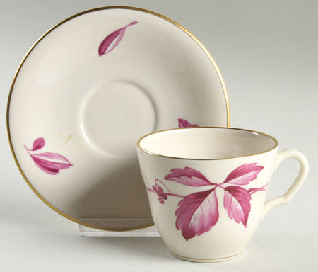 Woodbine Flat Cup & Saucer Set by Pickard