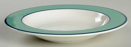 Spa Jade Green Rim Soup Bowl