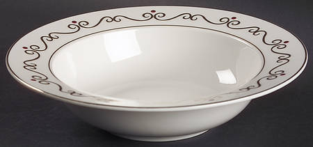 Holiday Scroll 8" Soup/Pasta Bowl