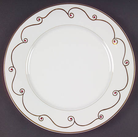 Holiday Scroll Dinner Plate