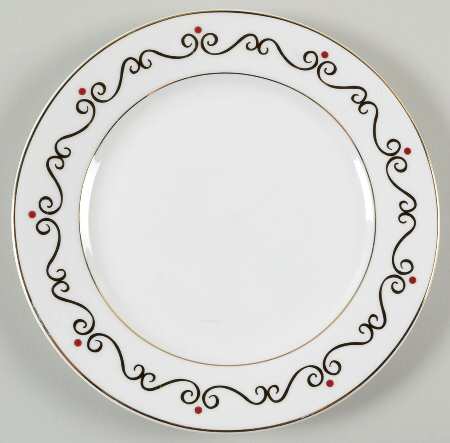 Holiday Scroll Salad Plate