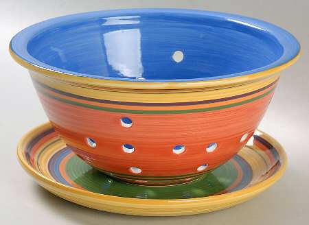 Santa Fe Pierced Berry Bowl and Underplate