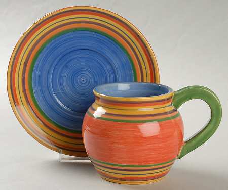 Santa Fe Flat Cup & Saucer Set