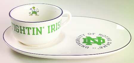 Notre Dame Snack Tray & Soup Mug Set