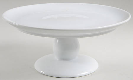 Great White Collection (Rim Shape) 11" Diameter Pedestal Cake Stand