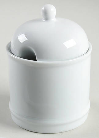 Great White Collection (Rim Shape) Condiment Jar & Lid