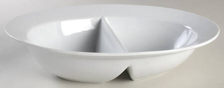 Great White Collection (Rim Shape) 14" Oval Divided Vegetable Bowl