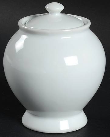 Great White Collection (Rim Shape) Sugar Bowl & Lid