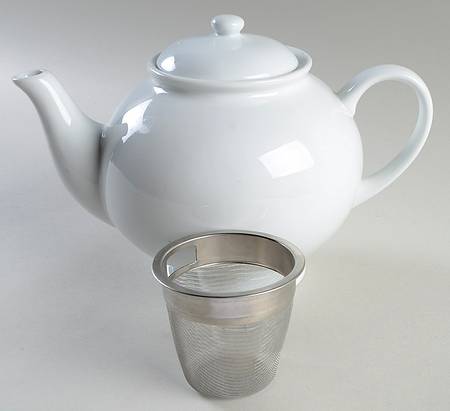 Great White Collection (Rim Shape) Teapot & Lid with Infuser