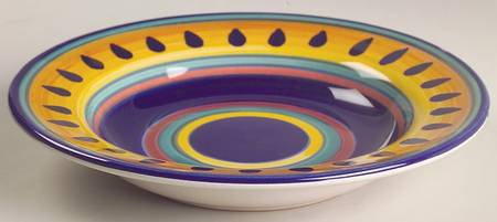 Italian Swirl Large Rim Soup Bowl