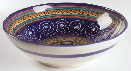 Italian Swirl 12" Large Salad Serving Bowl