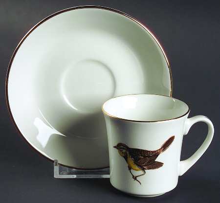 PNT19 Flat Demitasse Cup & Saucer Set
