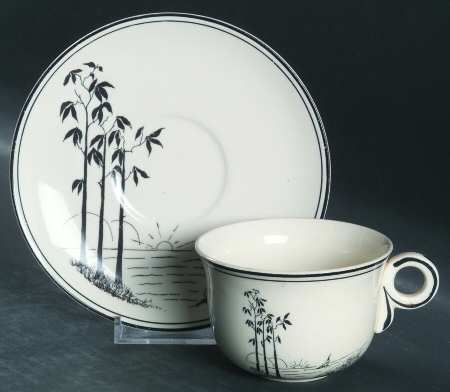Sunset Flat Cup & Saucer Set