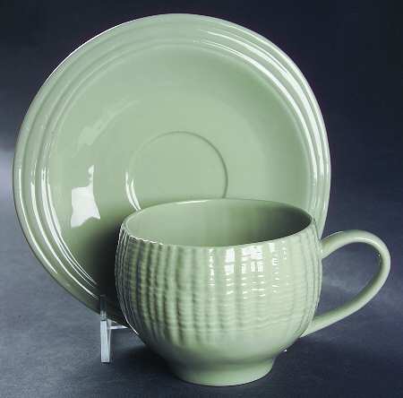 Seascapes Seagreen Flat Cup & Saucer Set