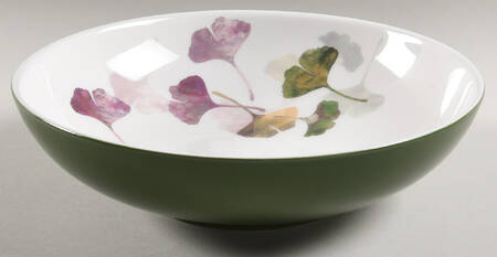 Ginkgo Purple 8" Footed Bowl