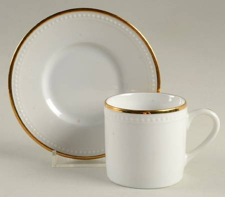 Gold Line Flat Demitasse Cup & Saucer Set