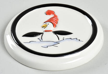 Penguin Skate Lid for Embossed Mug