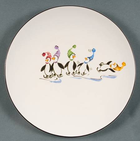 Penguin Skate Salad Plate