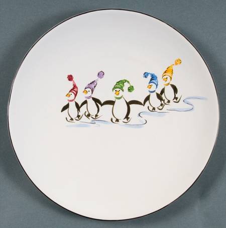 Penguin Skate Salad Plate