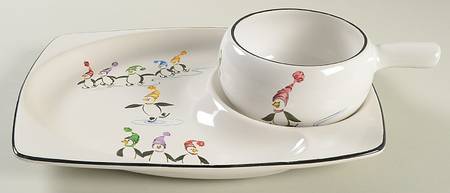 Penguin Skate Snack Set with 11" (SNTR11) Tray & Stick Handle Soup (SOH)