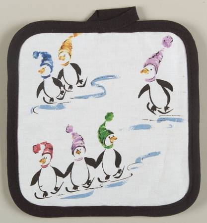Penguin Skate Cloth Potholder