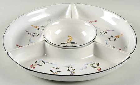 Penguin Skate 4 Piece Lazy Susan (3 side sections & 1 center)