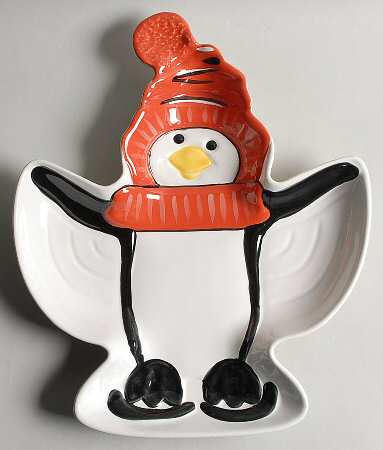 Penguin Skate 14" Sculpted Platter