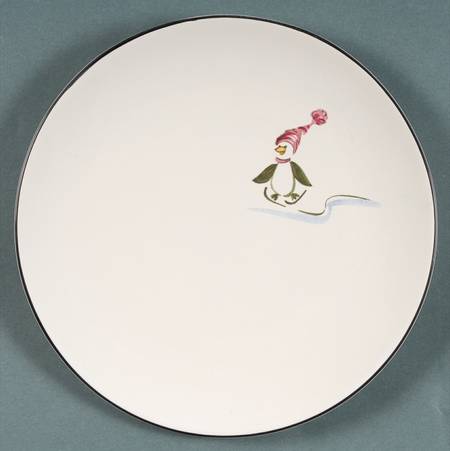Penguin Skate Salad Plate
