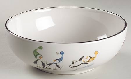 Penguin Skate 7" Round Vegetable Bowl