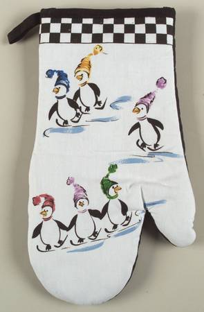 Penguin Skate Cloth Oven Mitt