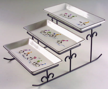 Penguin Skate 3 Step Metal Buffet Stand