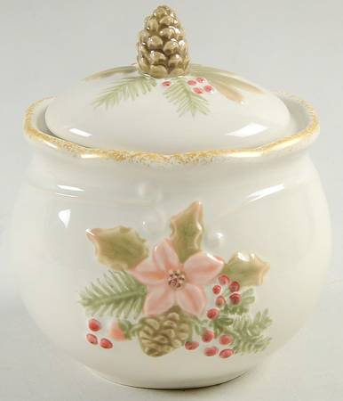 Garland Spruce Sugar Bowl & Lid