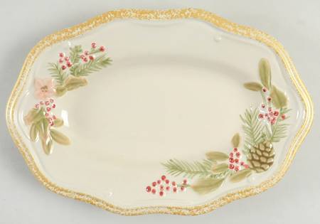 Garland Spruce Oval Dessert Plate
