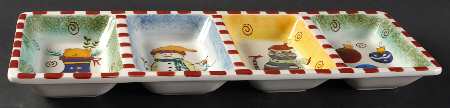Holiday Magic 4 Part Rectangular Divided Server