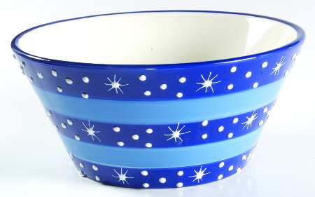 Ice Crystals 9" Round Vegetable Bowl