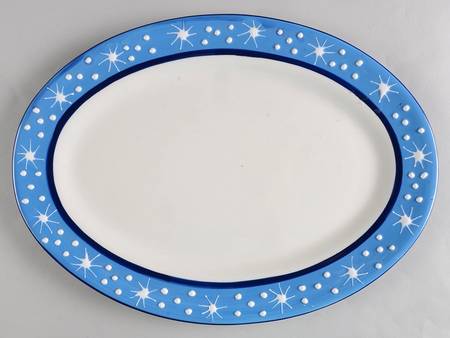 Ice Crystals 14" Oval Serving Platter