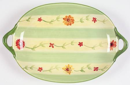 Daybreak 14" Oval Handled Platter by Pfaltzgraff