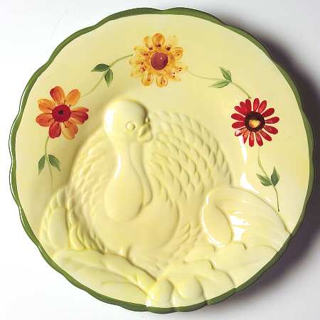 Daybreak Turkey Embossed Buffet Plate by Pfaltzgraff