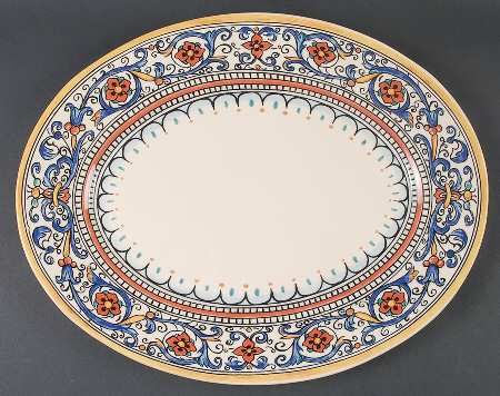 Antico Deruta 15" Oval Serving Platter
