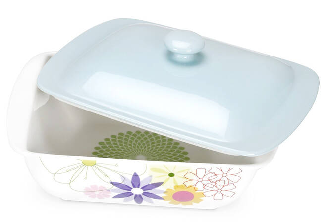 Crazy Daisy 1.5 Quart Rectangular Casserole with Lid