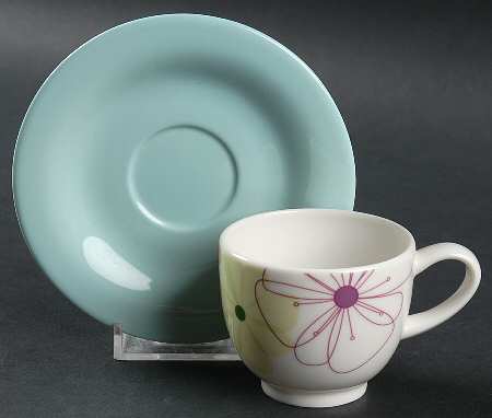 Crazy Daisy Espresso Cup and Saucer Set