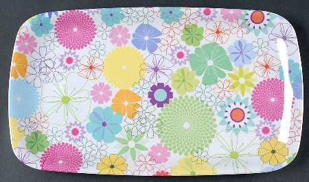 Crazy Daisy 13" Melamine Sandwich Tray