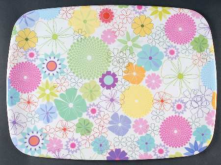 Crazy Daisy 19" Melamine Serving Tray