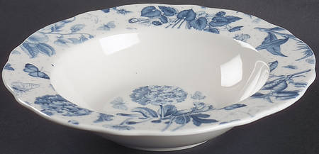 Botanic Blue Rim Soup Bowl