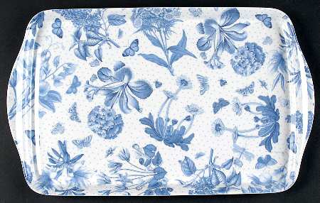 Botanic Blue 15" Melamine Lap Tray by Portmeirion