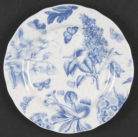 Botanic Blue Bread & Butter Plate