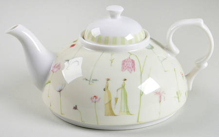 Up the Garden Path Teapot for Individual Teapot & Lid with Cup