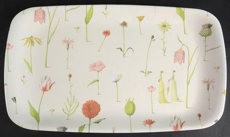 Up the Garden Path 13" Rectangular Melamine Tray